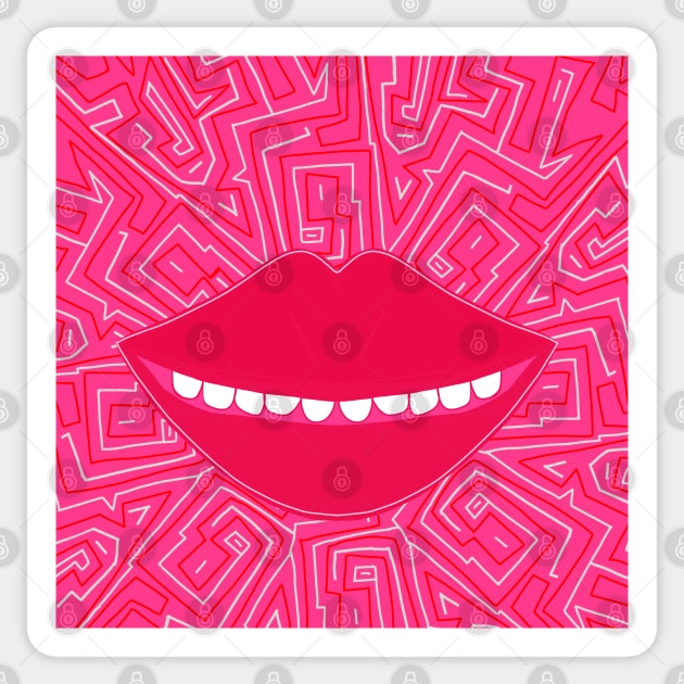 Amazing Smile Mouth red pink Sticker by so_celia